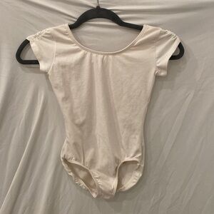 Motionwear Leotard white cap sleeve leotard Large child 12/14